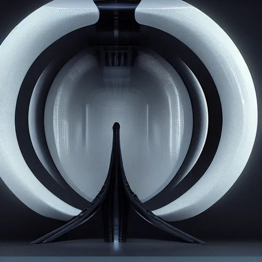 Image similar to xenomorph biomorphic futuristic toilet designed by santiago calatrava, octane 8 k 3 d render