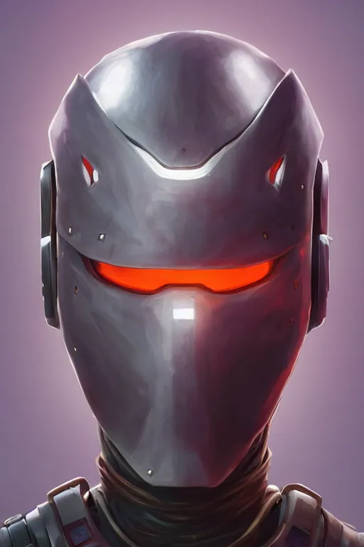 Image similar to epic mask helmet robot ninja portrait stylized as fornite style game design fanart by concept artist gervasio canda, behance hd by jesper ejsing, by rhads, makoto shinkai and lois van baarle, ilya kuvshinov, rossdraws global illumination radiating a glowing aura global illumination ray tracing hdr render in unreal engine 5