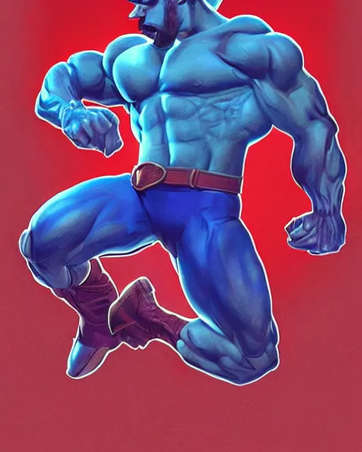 Image similar to gigachad luigi bodybuilder jumping by ilya kuvshinov, ernest khalimov body by krista sudmalis, super mario bros symmetrical face concept art, hyper realistic, intricate, elegent, highly detailed, digital painting, concept art, smooth, sharp, focus, illustration, art by artgerm and greg rutkowski and alphonse mucha, artstation