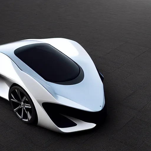 Prompt: supercar designed by Zaha Hadid