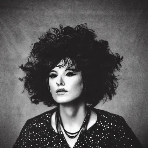 Image similar to a beautiful stylize photo real portrait of the singer LP