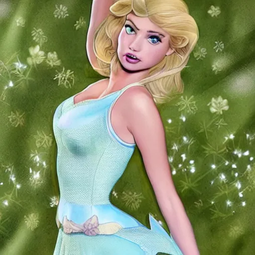 Image similar to kat upton with tinkerbell clothes,