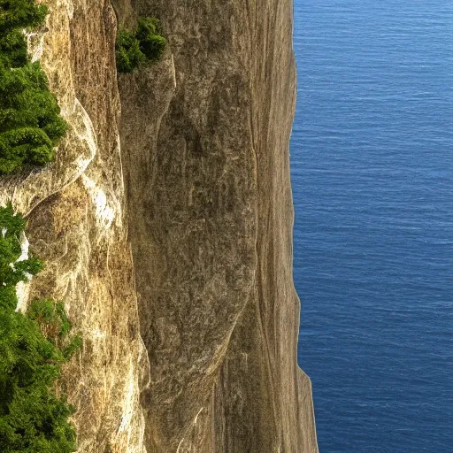 Image similar to safe in the steep cliffs, 4k realistic photo