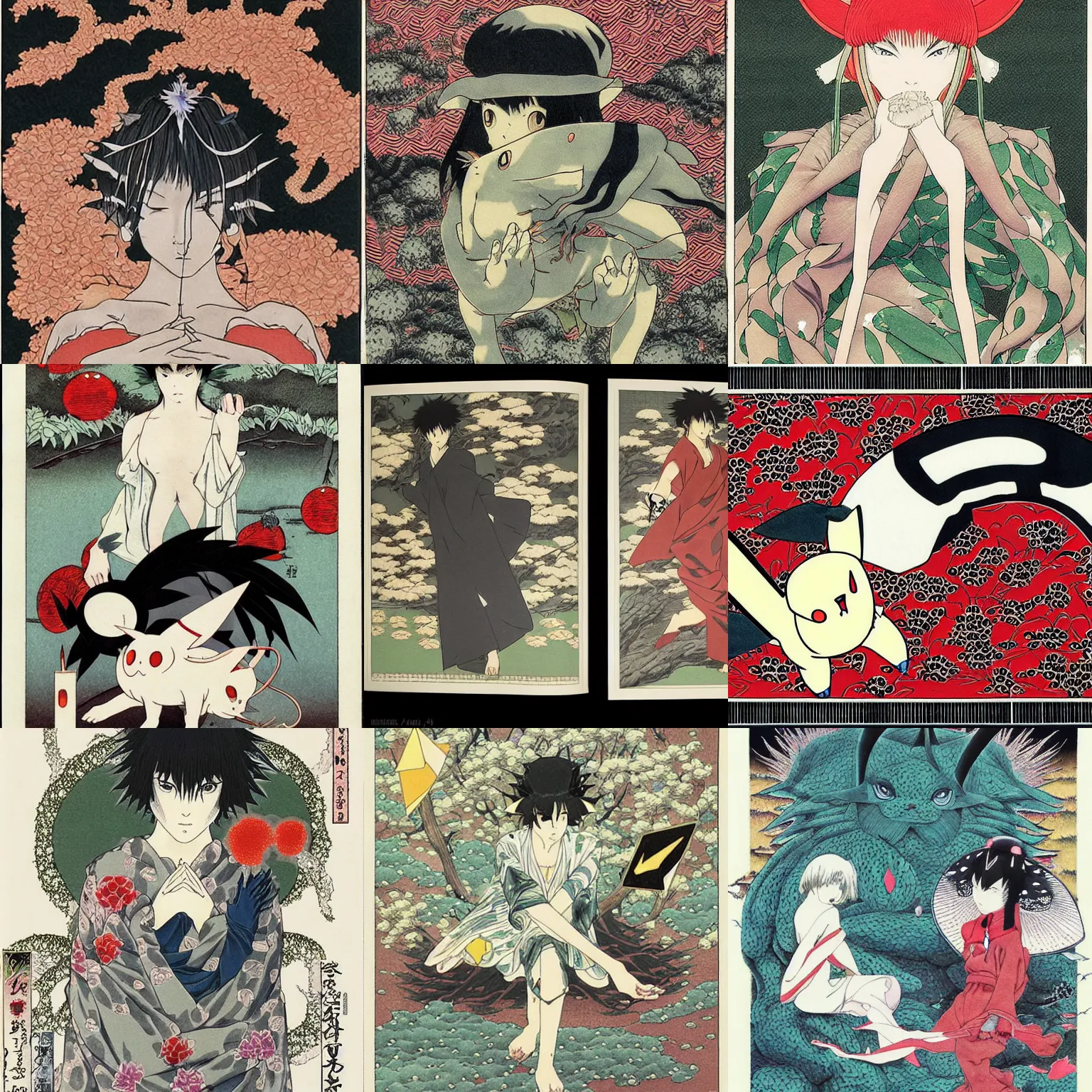 Prompt: psychic - type pokemon by takato yamamoto