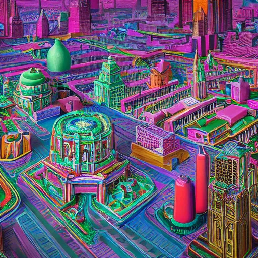 Image similar to metropolitan city made entirely of play - doh, extreme realism, extremely detailed digital painting, highly detailed, abstract, 1 9 2 0's colored pencil art style, deep aesthetic, 8 k, highly ornate intricate details, cinematic lighting, rich colors, digital artwork, ray tracing, hyperrealistic, photorealistic, cinematic landscape, trending on artstation, concept art,