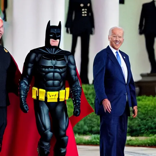 Prompt: Joe Biden and Nicolas Maduro as Batman and Robin