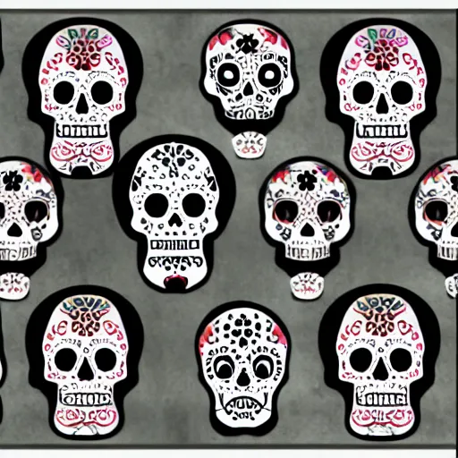 Prompt: day of the dead style skeloton graphic