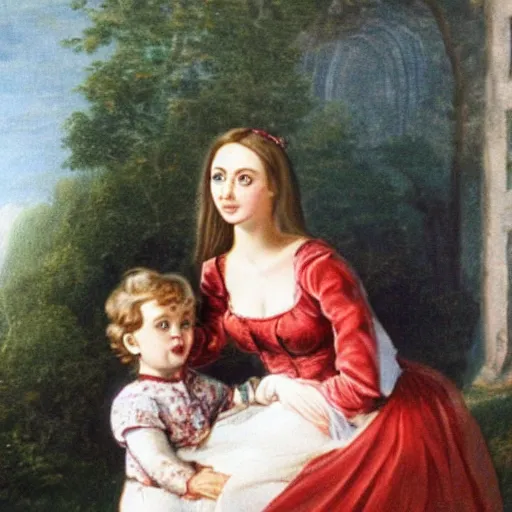 Image similar to photo of a 2 3 year old german princess and her 4 year old son