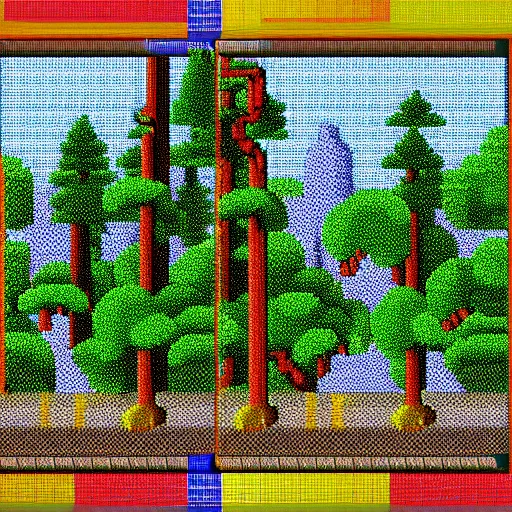 Image similar to 8 pixel art 8 bit forest background