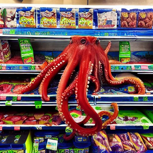 Image similar to octopus in supermarket