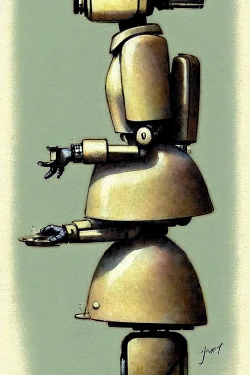 Prompt: (((((1950s maid robot art . muted colors.))))) by Jean-Baptiste Monge !!!!!!!!!!!!!!!!!!!!!!!!!!!
