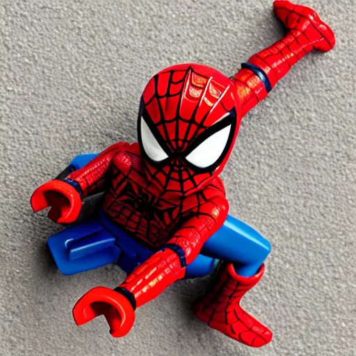 Image similar to a spiderman lego figure