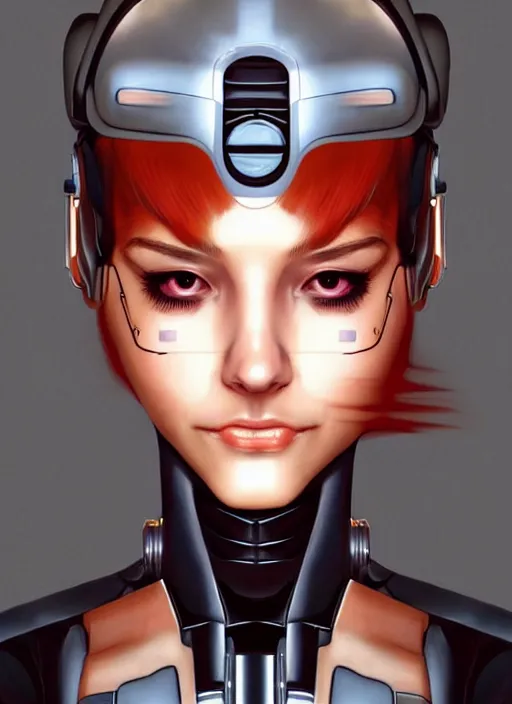 Image similar to portrait of a cyborg woman who turns her head to the ((((((right))))) left+80 (((((up))))) (((((down))))) by Artgerm,eyes closed , biomechanical, hyper detailled, trending on artstation