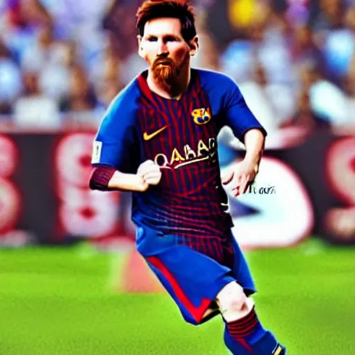 Prompt: soccer player lionel messi, realistic