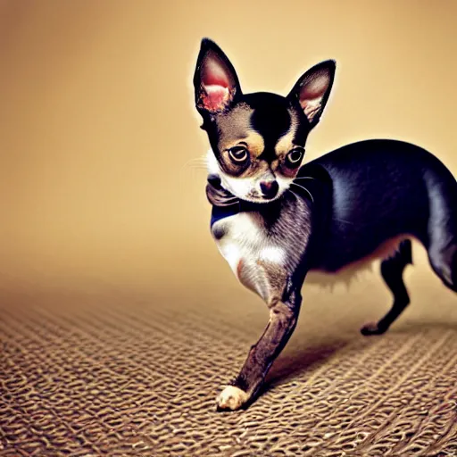 Image similar to a feline chihuahua - cat - hybrid, animal photography