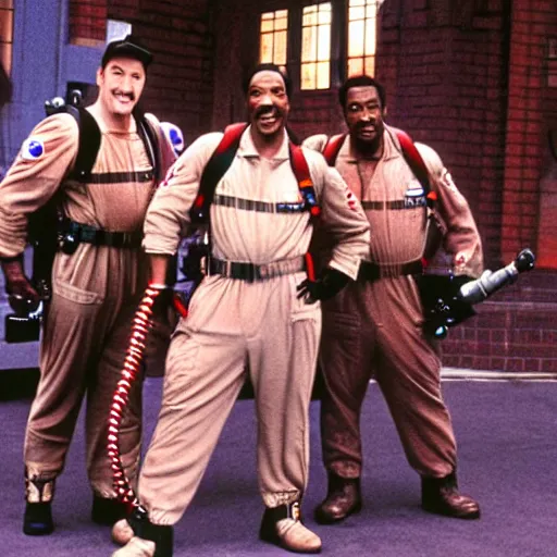 Image similar to Eddie Murphy as a Ghostbusters