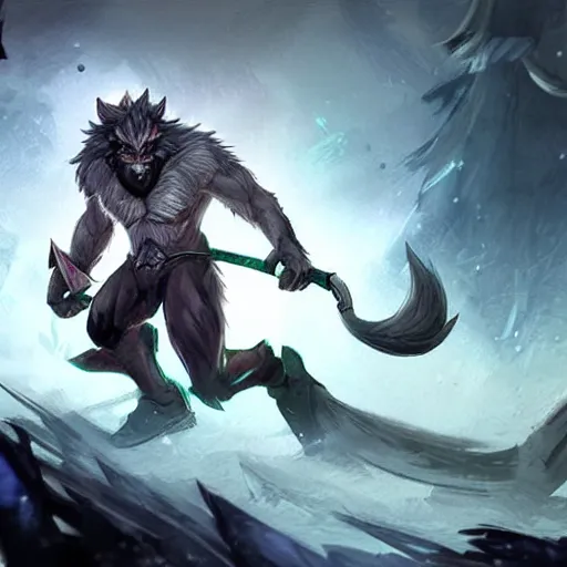 Image similar to wolfman league of legends concept art