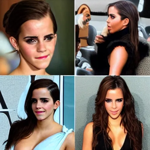 Image similar to emma watson mixed with kim kardashian