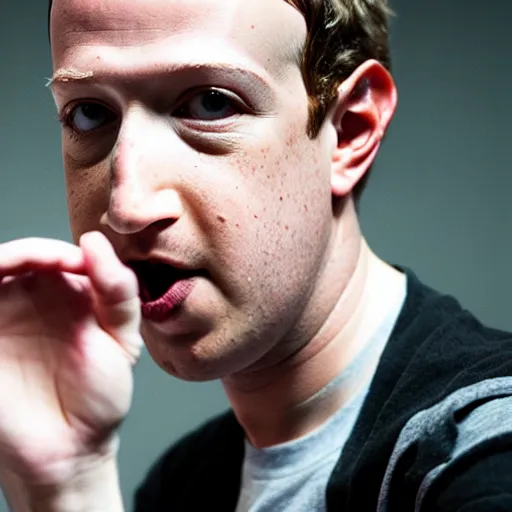 Image similar to mark zuckerberg smoking out of a crackpipe