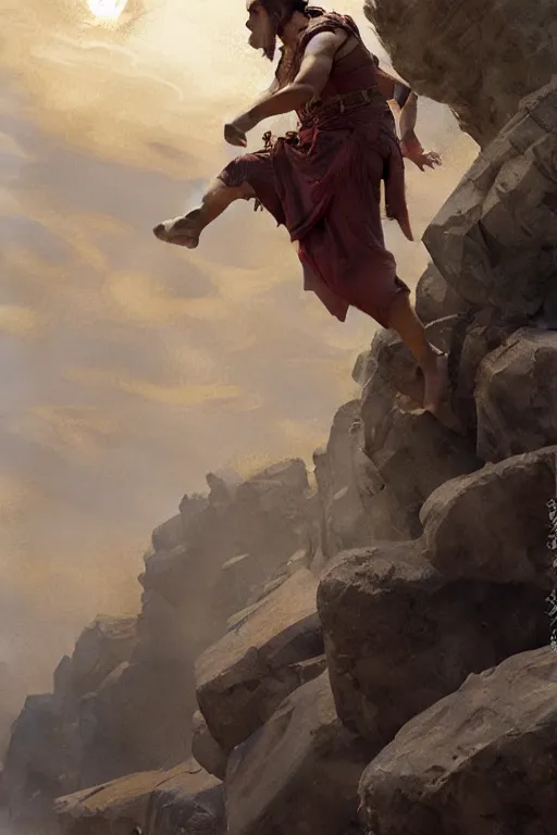 Image similar to ancient roman steve buscemi ascending wearing the civic crown while he levitates and hovers above the ground glowing with power small rocks and pebbles begin lifting off the ground around him, art by anders zorn, wonderful masterpiece by greg rutkowski, beautiful cinematic light, american romanticism by greg manchess, jessica rossier