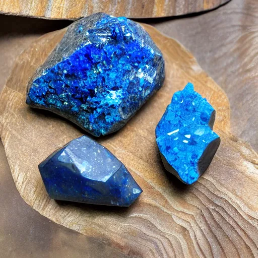 Prompt: azurite quartz crystals