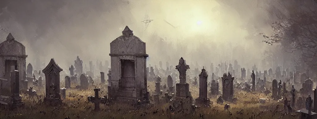 Image similar to a graveyard of skulls, greg rutkowski