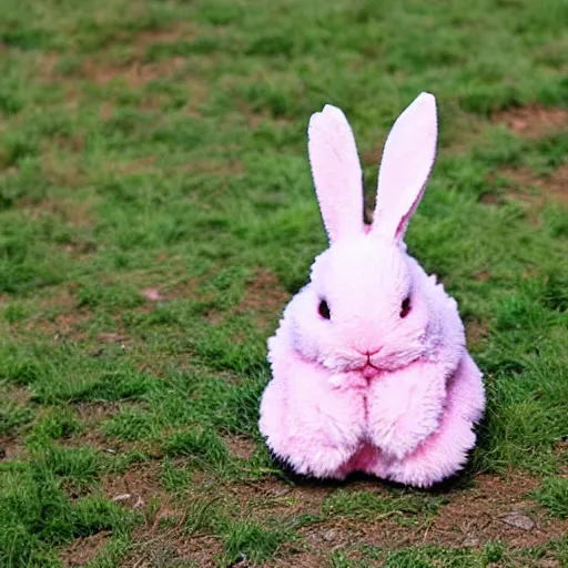 Image similar to an adorable pink bunny creature