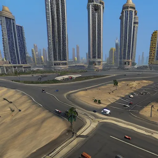 Image similar to gta : dubai, unreal engine