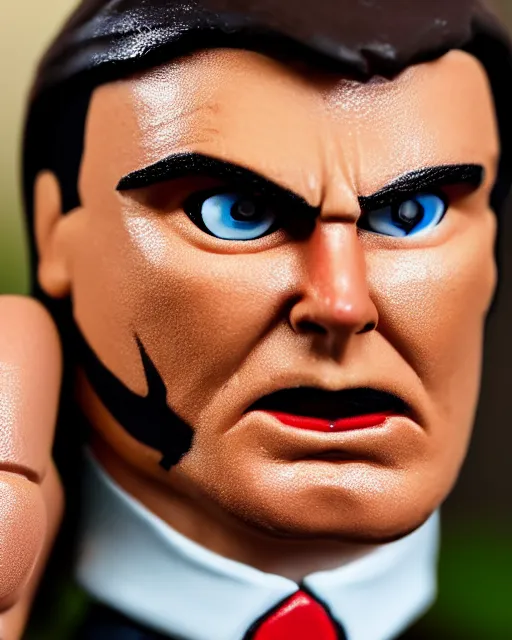 Image similar to box of the toy of jair bolsonaro as an action figure, hyper real, advertising photography, 8 k