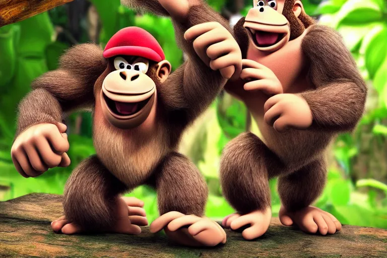 Image similar to donkey kong from nintendo in real life, super realistic, 4 k, hdr