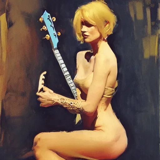 Image similar to ukulele, intricate, elegant, highly detailed, greg manchess, mucha, liepke, ruan jia, jeffrey catherine jones, ridley scott