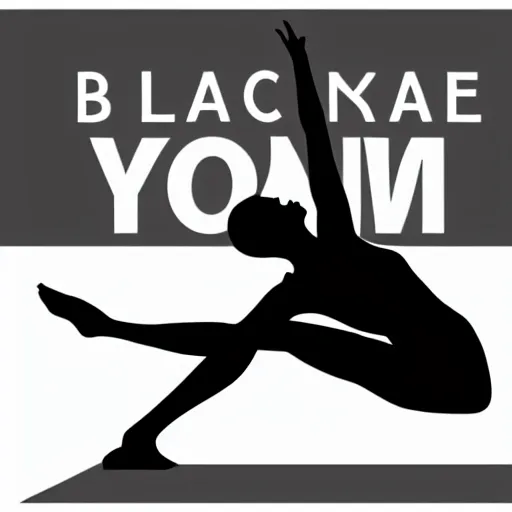 Image similar to black and white corporate logo female silhouette yoga pose