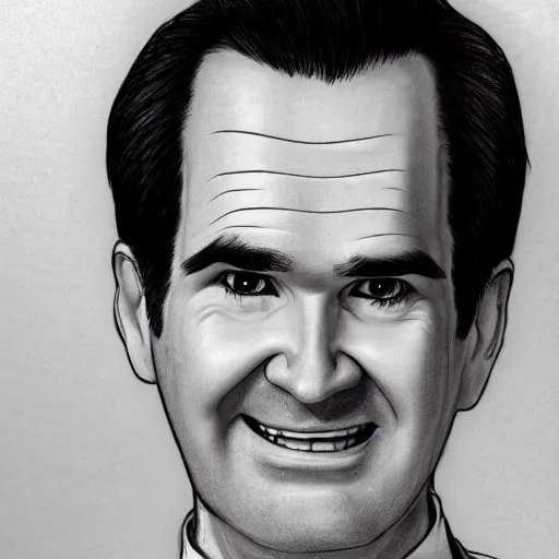 Prompt: close up of jimmy carr paying his tax return, pencil sketch caricature