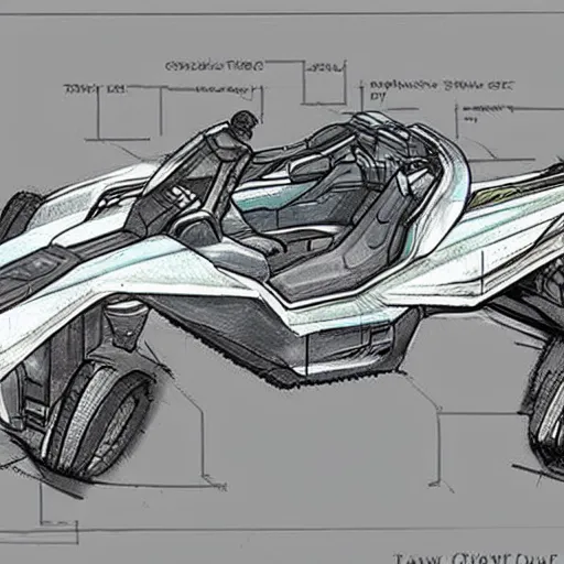 Image similar to concept art blueprint halo new atv vehicles