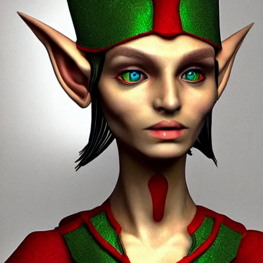 Image similar to mechanical elf, 8 k, portrait, elven, highly detailed, realistic, professional art,