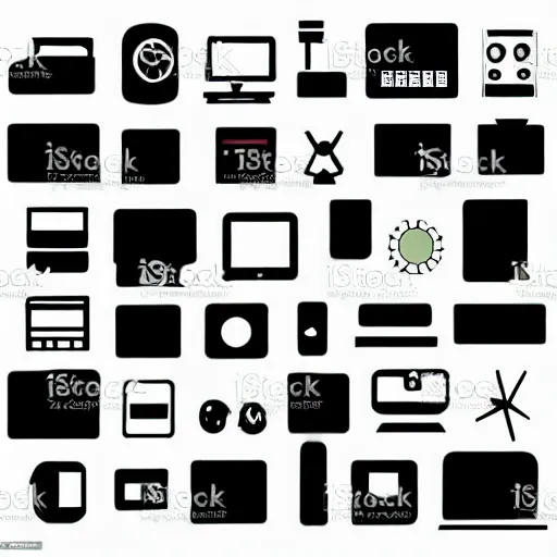 Prompt: vector art abstract modern tech icon on white