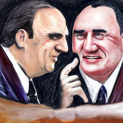 Prompt: Bertie Ahern arm wrestling Steven segal photorealistic in the style of a ansel adams