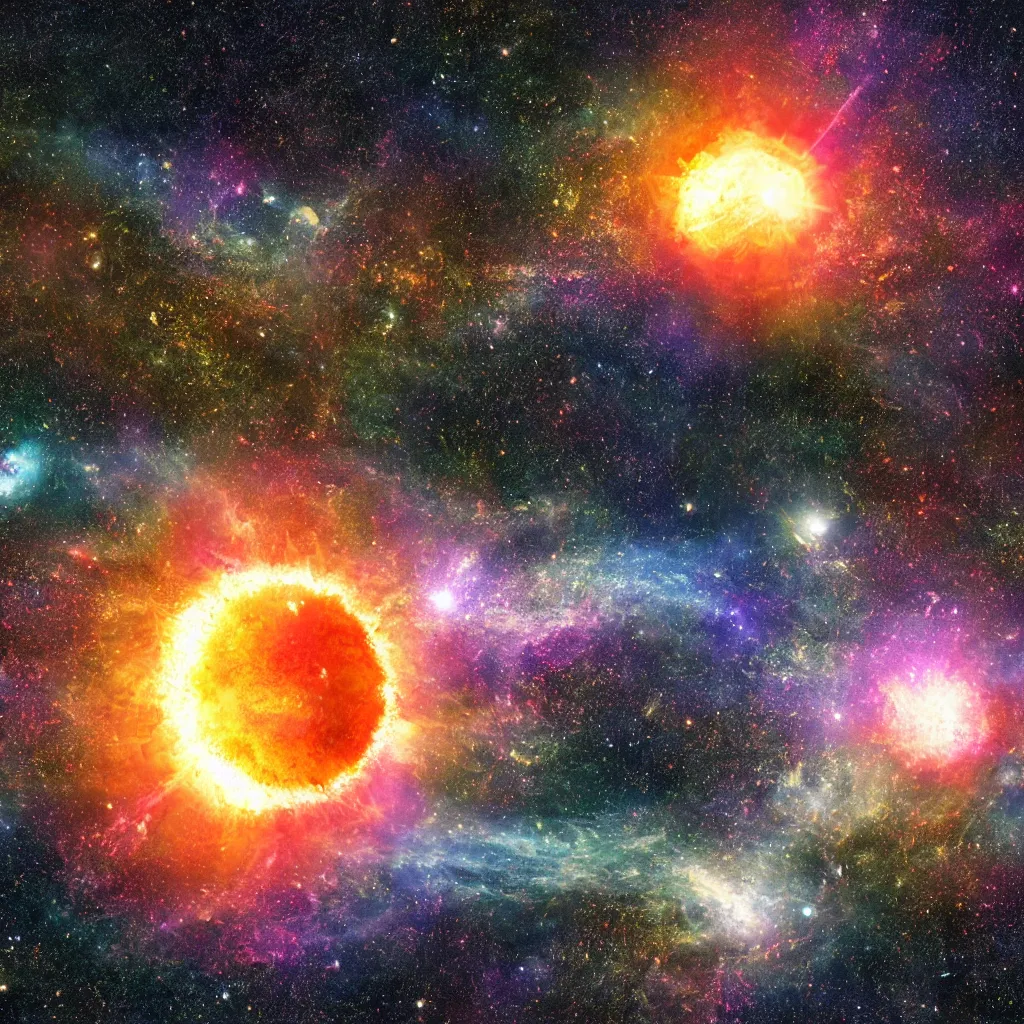 Image similar to the universe being born in a giant explosion