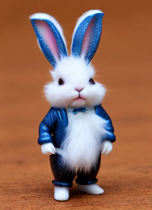 Image similar to 80mm resin detailed miniature of fluffy rabbit, Product Introduction Photos, 4K, Full body, simple background