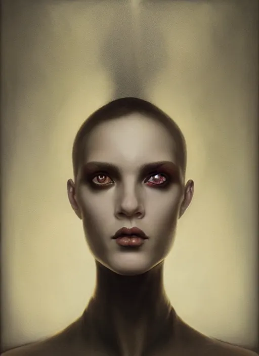 Prompt: blender, artwork, symmetrical realistic, portrait, close - up, dark witch, painting by tom bagshaw, smooth, sharp focus