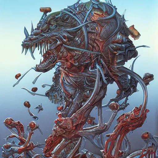 Prompt: hell. hyperdetailed photorealism in the style of michael whelan