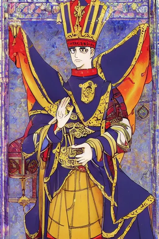 Image similar to emperor justinian anime