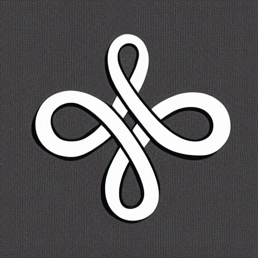 Image similar to infinity symbol like a cat, vector design