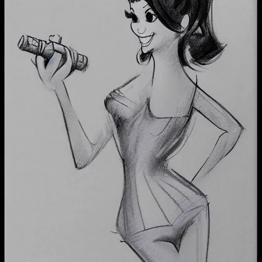 Image similar to milt kahl sketch of victoria justice with kim kardashian body as princess daisy from super mario bros