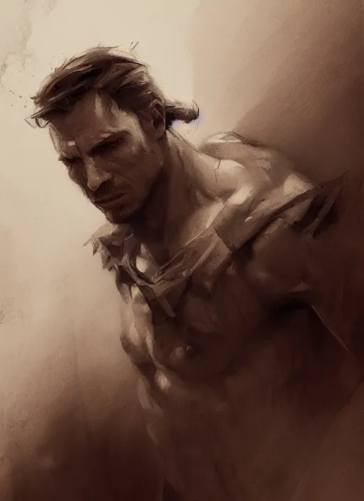 Prompt: a man, by greg rutkowski, trending on artstation, masterpiece, charcoal pencil
