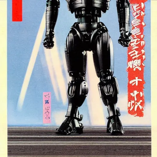 Image similar to japanese vhs cover art robocop ai h - 7 2 0 w - 5 1 2