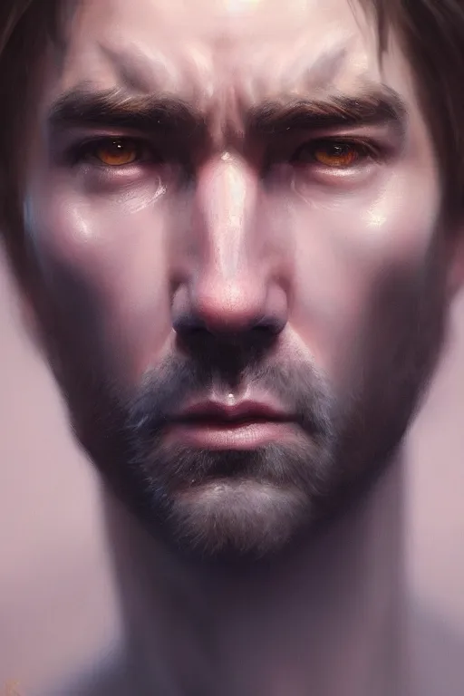 Image similar to ultra detailed close up facial portrait of antony starr, extremely detailed digital painting, in the style of fenghua zhong and ruan jia and jeremy lipking and peter mohrbacher, mystical colors, rim light, beautiful lighting, 8 k, stunning scene, raytracing, octane, trending on artstation