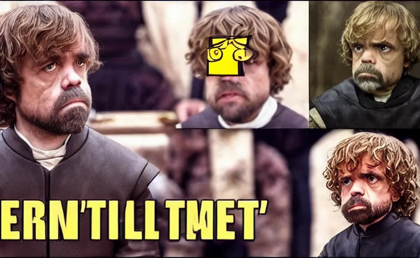 Image similar to “ trial of tyrion lannister, but it's a minion on trial ”