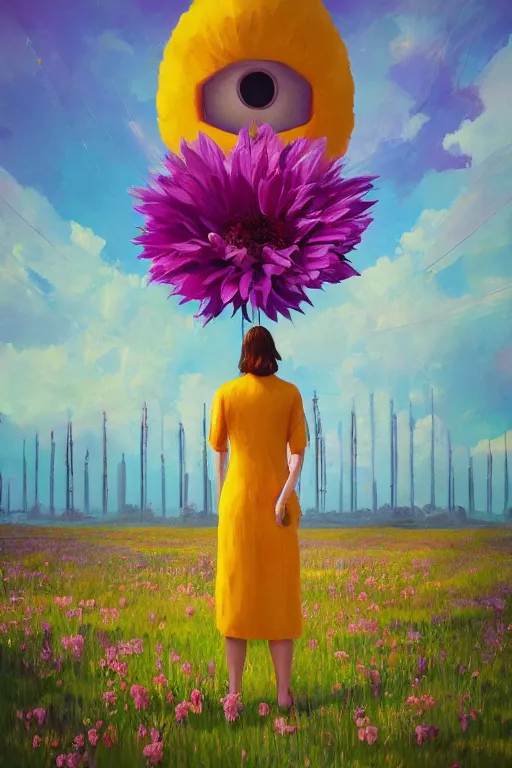 Prompt: closeup, giant flower face, woman standing by large modern windows, luxury, surreal photography, sunlight, impressionist painting, digital painting, artstation, simon stalenhag