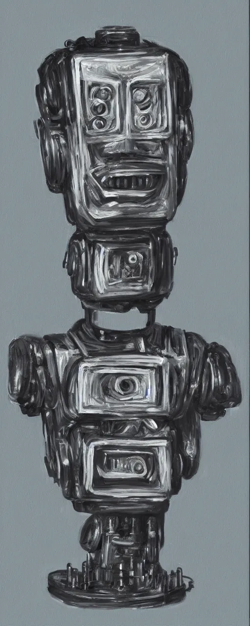 Image similar to a robot portrait